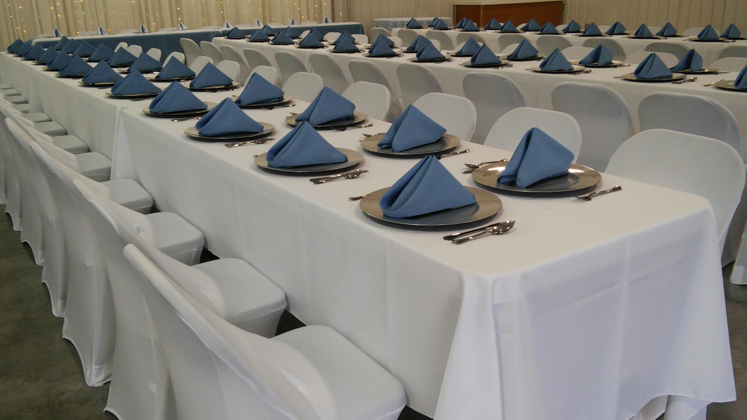 Church Hall SetUp by Lake Party Rentals