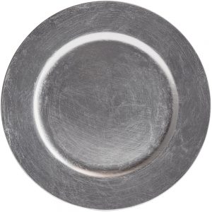 Silver charger plate for rent